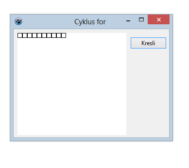 obr. 56 Využitie cyklu for
